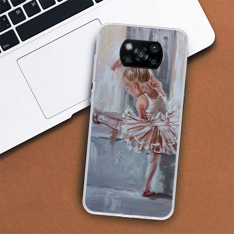 Ballerina Ballet Dancing Phone Case For Xiaomi Poco X3 GT X4 NFC M4 Pro M3 M2 F3 F2 F1 Mi Note 10 A3 A2 Lite A1 CC9E Fundas