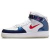 Мужские кроссовки Air Force 1 Mid QS Independent Day, белые, университетские, красные, полуночные, темно-синие, DH5623-101