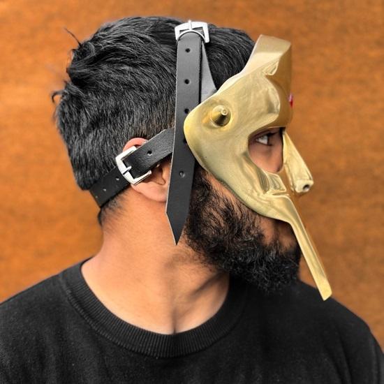 MF Doom Gladiator Mask Прочная стальная маска для лица с латунной отделкой для косплея, костюмов, уникальных рождественских подарков