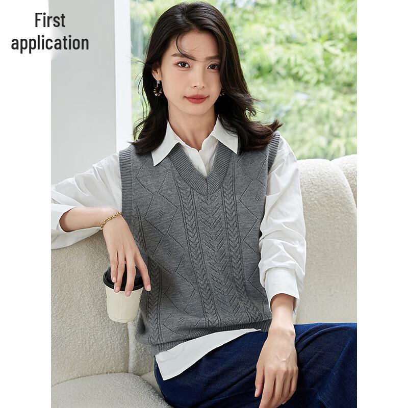 Чушень Женский Ретро Вязаный Жилет с V-образным вырезом для многослойности