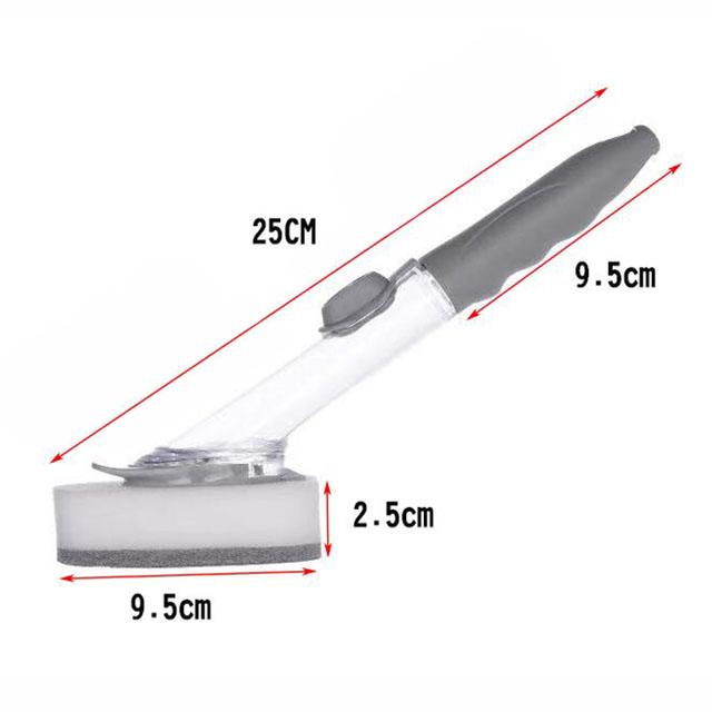 Kitchen Sink Clean Dish Washing Scrubbing Brush with Soap Dispenser