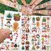 10 листов мультфильм Рождество день татуировки наклейки для лица руки тела временные поддельные водонепроницаемые татуировки наклейки детский фестиваль подарки
