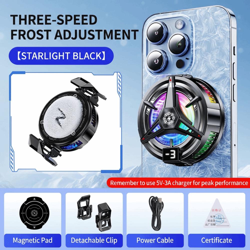 Rechargeable Mobile Phone Cooler With Back Clip Cooling Fan Magnetic Phone Radiator Streaming