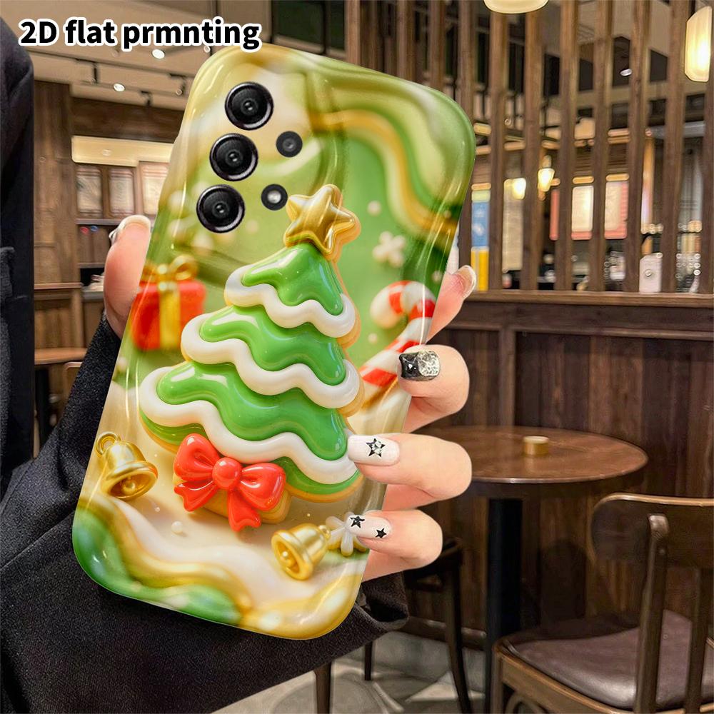 Phone Case: 2D flat, fits Samsung Galaxy A34 A35 M05 M06 S20 S22 S21 FE Plus 5G, Christmas tree cookies, perfect holiday gift for Christmas and Hallow