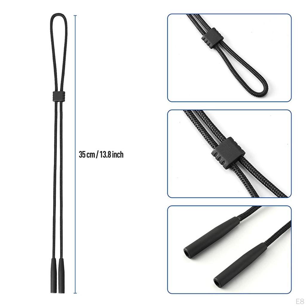 3 Pack Anti-Slip Sunglasses Cords, Adjustable Polyester Cords