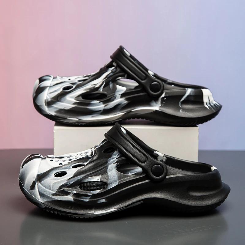 Claccis Мужские тапочки 2025 Мужская летняя пляжная обувь Женская уличная обувь Камуфляжные сандалии для бега Летние парные садовые сабо