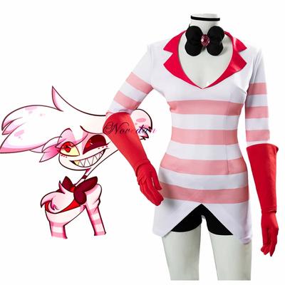 Hazbin Косплей Hotel Dust Angel Косплей Костюм Униформа Для женщин и девочек платье для дня рождения карнавальный костюм на Хэллоуин