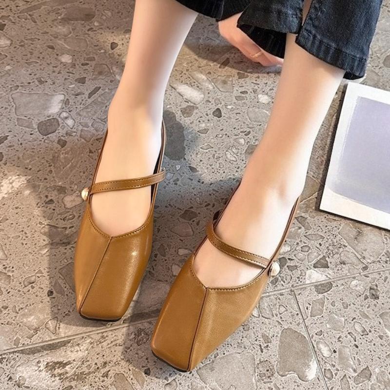 Мода 2025 Новые женские туфли-балетки из натуральной кожи на весну и осень Новый модный дизайн Многофункциональная повседневная женская обувь