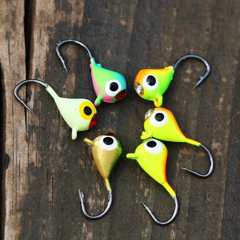 12 шт./лот, приманки для зимней рыбалки на открытом воздухе, вольфрамовые приманки для зимней рыбалки, комплект с металлической отделкой премиум-класса