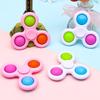 Пластиковый игрушечный гироскоп с функциями нажатия и вращения пузырьков для подарка и релаксации
