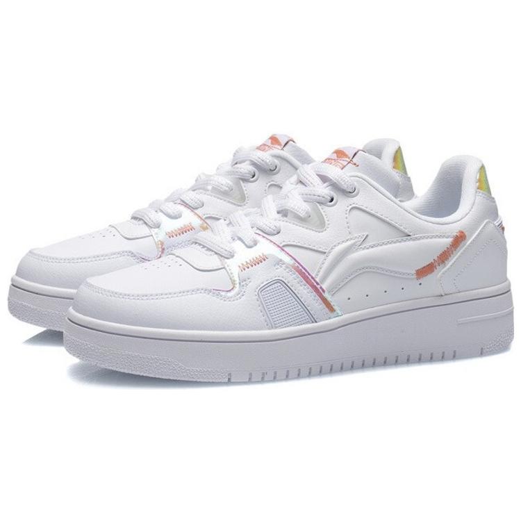 Li Ning Нескользящие Легкие Низкие Кеды для Скейтборда Женские Белые AGCR466-4