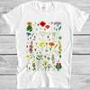 Flowers Variations T Shirt 3011 British Wildflowers Retro Cool Top Tee