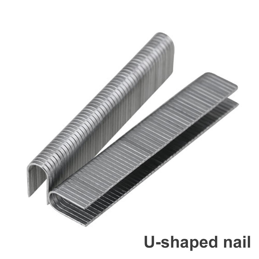 Electric Pneumatic Nail Gun 1000pcs Straight Nail U Nail Fit for Electric Straight Nail Gun Staples Pneumatic Nail Gun