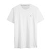 Embroidered Square Logo Casual Cotton Crew Neck Short Sleeve T-Shirt Men Tops Moonlight-White J324899-YAF