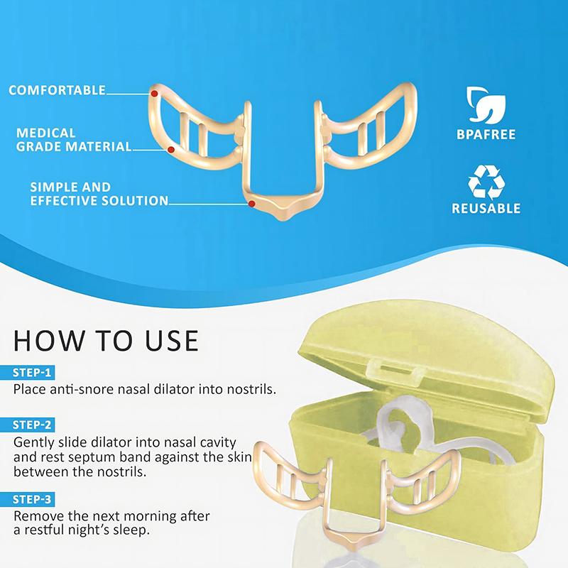 Расширитель носа против храпа, улучшающий сон, силиконовый зажим для носа, средство для сна, избавляющее от храпа, устройства против храпа, помогающие дышать