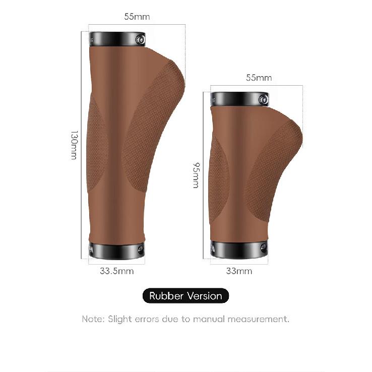 WEST BIKING Bicycle Handlebar Asymmetric Grips 130mm Long & 95mm Short Twist Shifter Compatible for MTB BMX Folding Bikes Parts