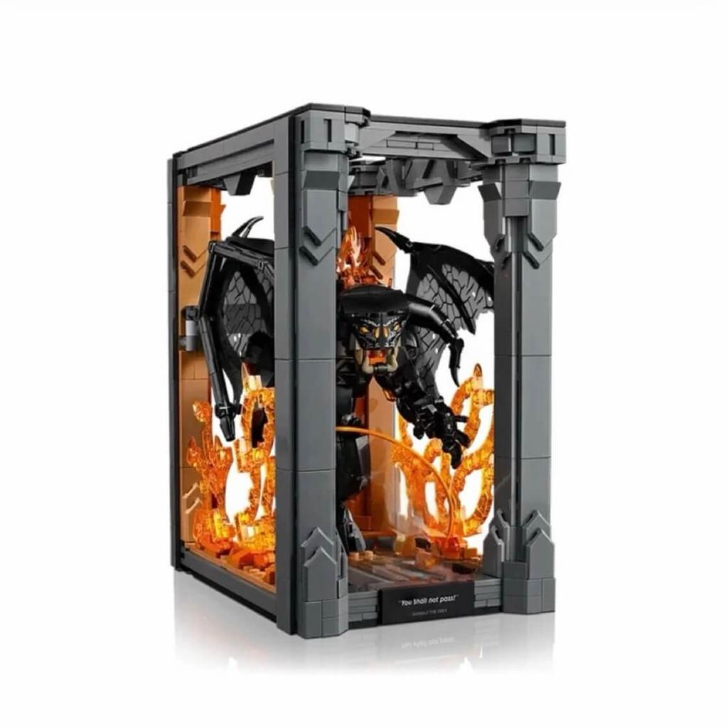 Креативный 10367 Модель Книжного уголка Балрогов Строительные блоки Креативные кирпичики Украшение для дома Игрушки для детей Рождественские подарки на день рождения