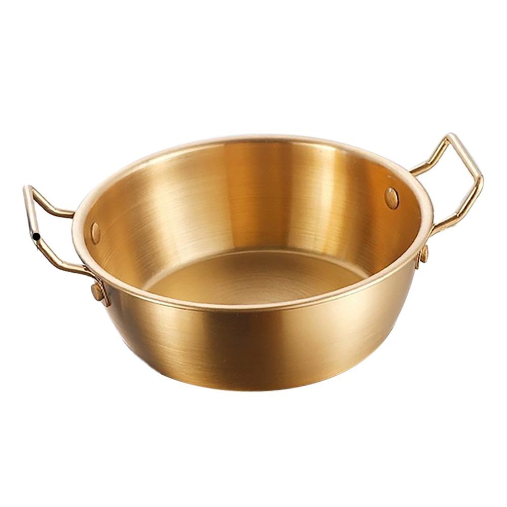Rustless Steel Serving Bowl Round Deep Appetizer Bowl Practical Food Basin Fruit Storage