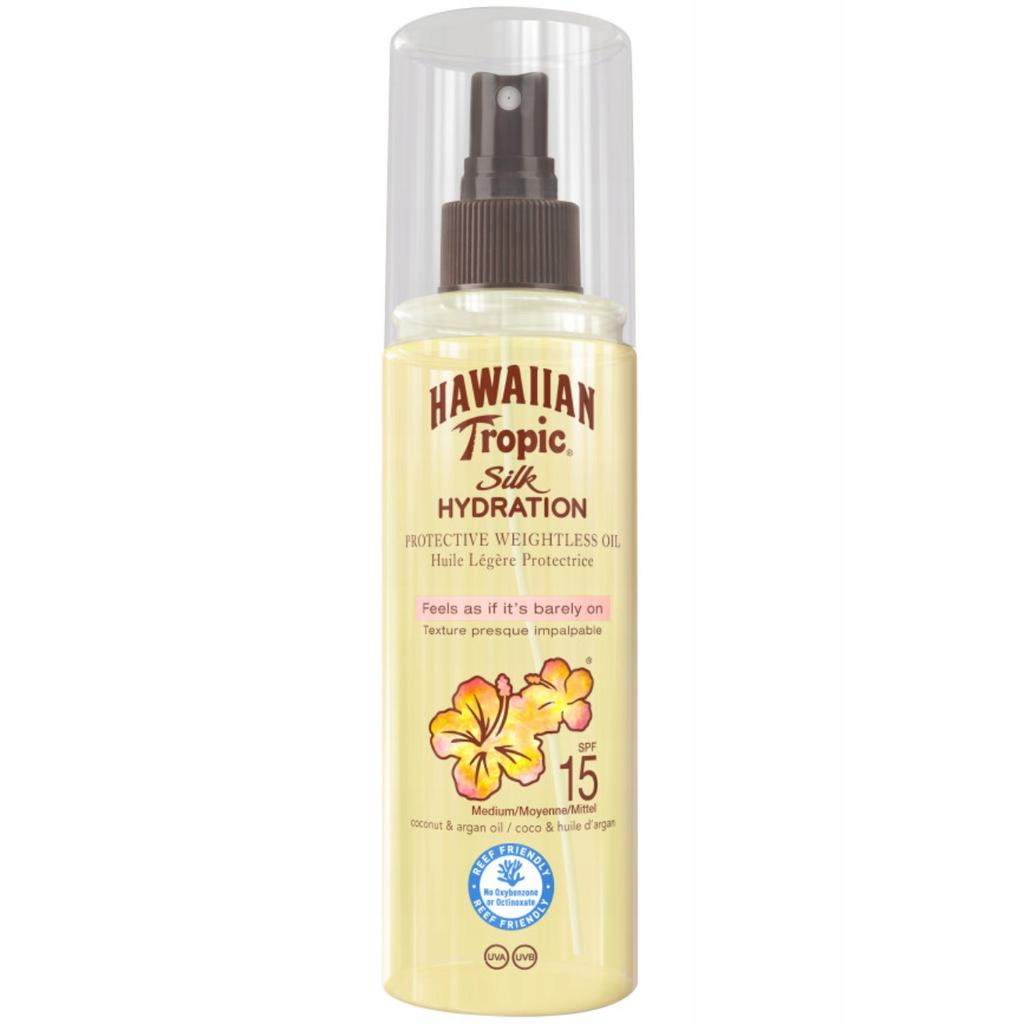 Hawaiian Tropic Silk Hydration SPF 15 Sun Protection Dry Oil Spray 180ml
