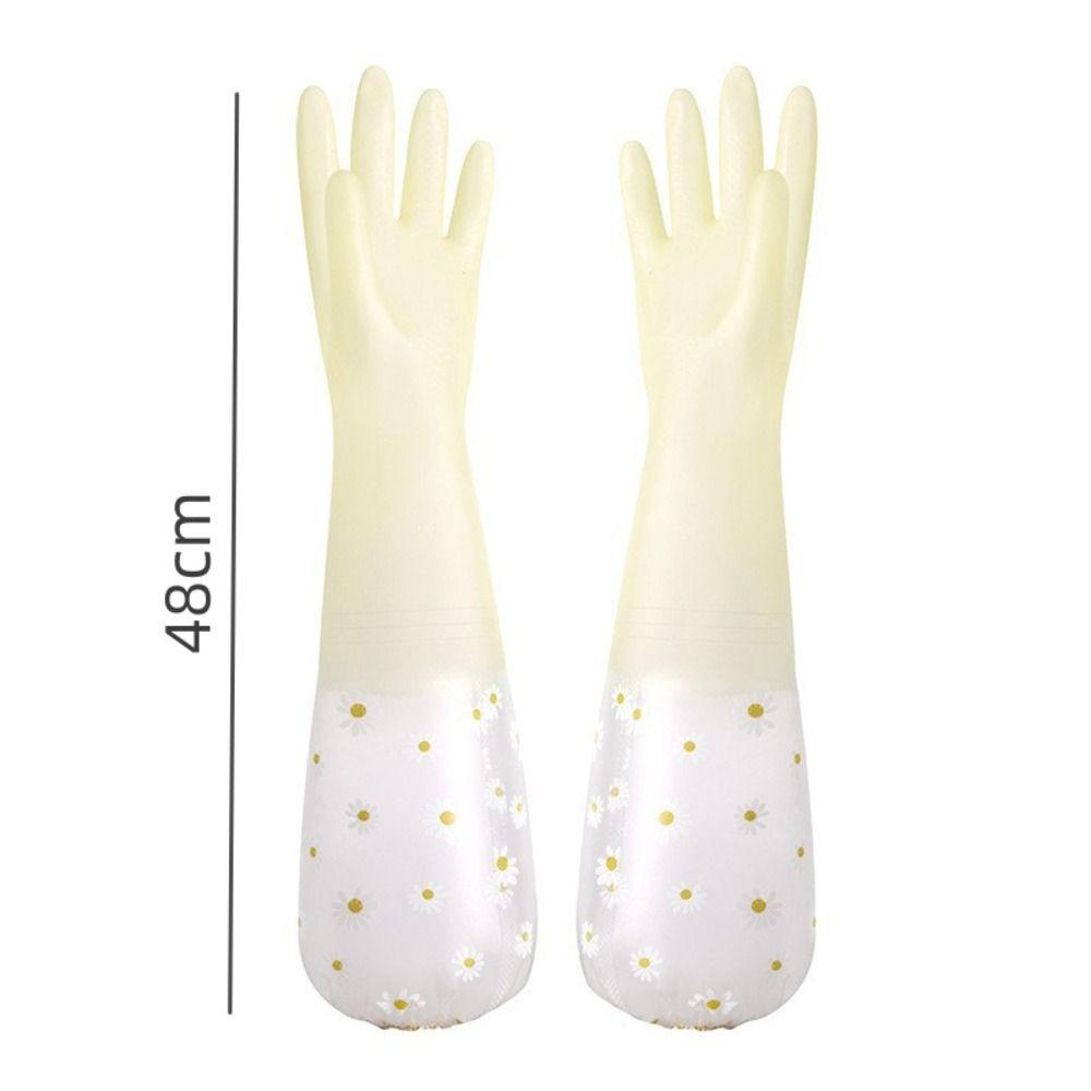 Waterproof Durable Kitchen Clean Tool Dishwashing Gloves Household Scrubber Cleaning Gloves