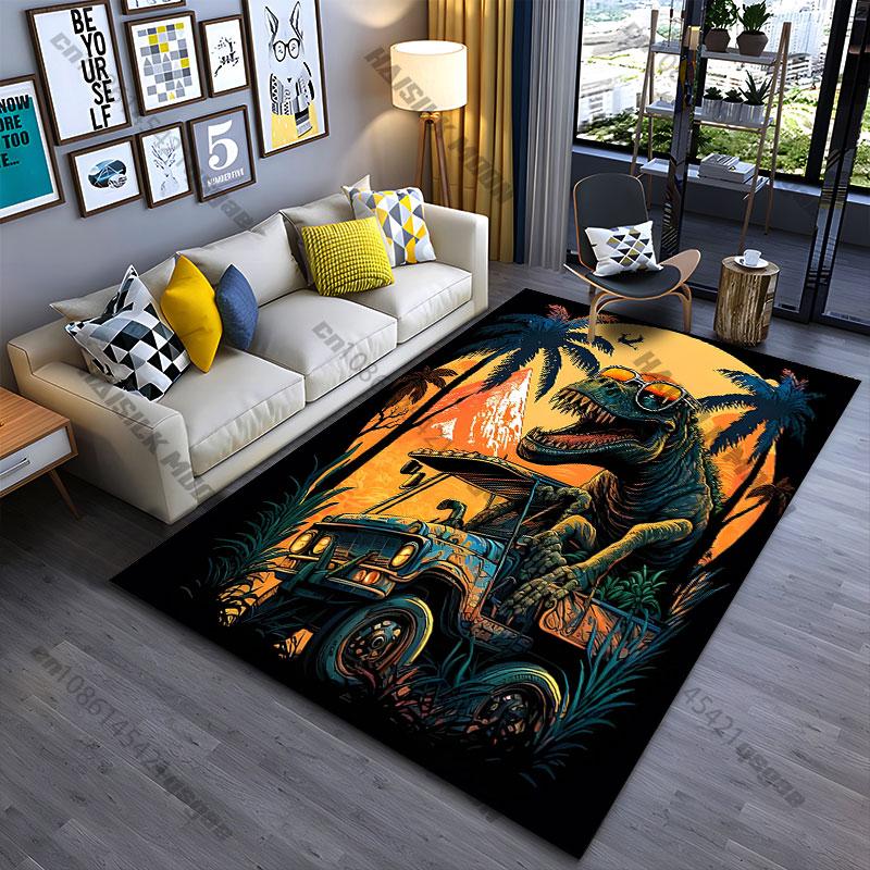 Dinosaur adventure jungle vibes carpet Yoga living room room decor children's crawling mat doormat area rug games mat