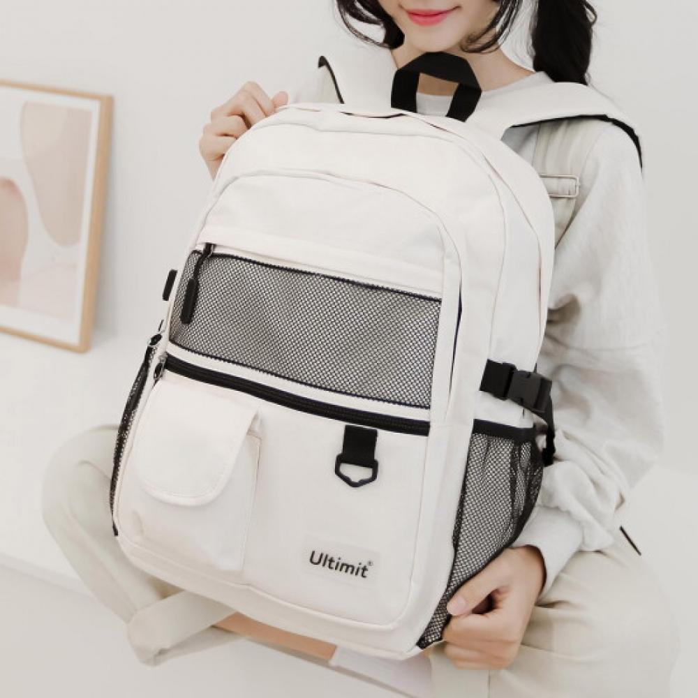 Fromheaven Unisex Simple Casual Student Backpack Mishu