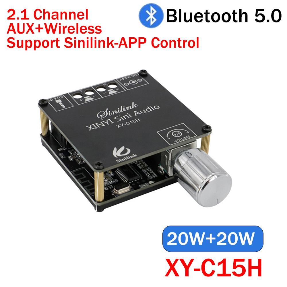 ZK-MT21 2x50Вт+100Вт 2.1-канальный цифровой усилитель мощности сабвуфера Bluetooth 5.0 AUX 12В 24В Аудио Стерео Басовый Усилитель для Дома