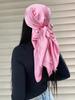 Fashion 90*90cm Solid Color Square Scarf Soft Satin Wraps Elegant Head Neck Hair Tie Band Ladies Hijab Women Girls Kerchief
