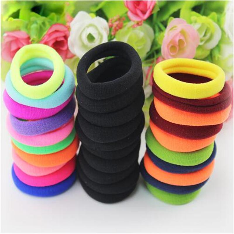 Vogue Korean Hair Accessories Gift New Hair Rope Elastic Hair Band Seamless Elasticity Candy Color 10PCS/Pack