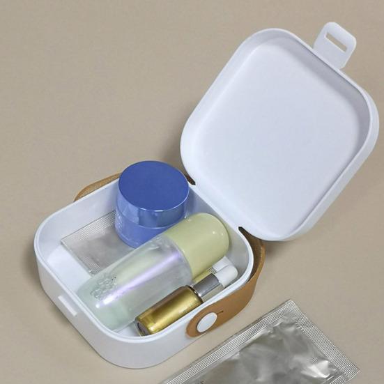 Квадратный чехол для наушников, коробка для хранения кабеля передачи данных, органайзер, пряжка, пылезащитный, компактный размер