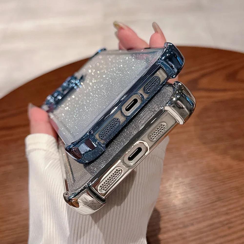 Gradient Glitter Airbag Shockproof Case with Lens for VIVO Y77 Y78 Y77E Y16 Y17 Y18 Y35 Y20 Y21S Y52S Y76S Y200 X70 X90 X100 Pro S15 S17 S18 S19 Pro