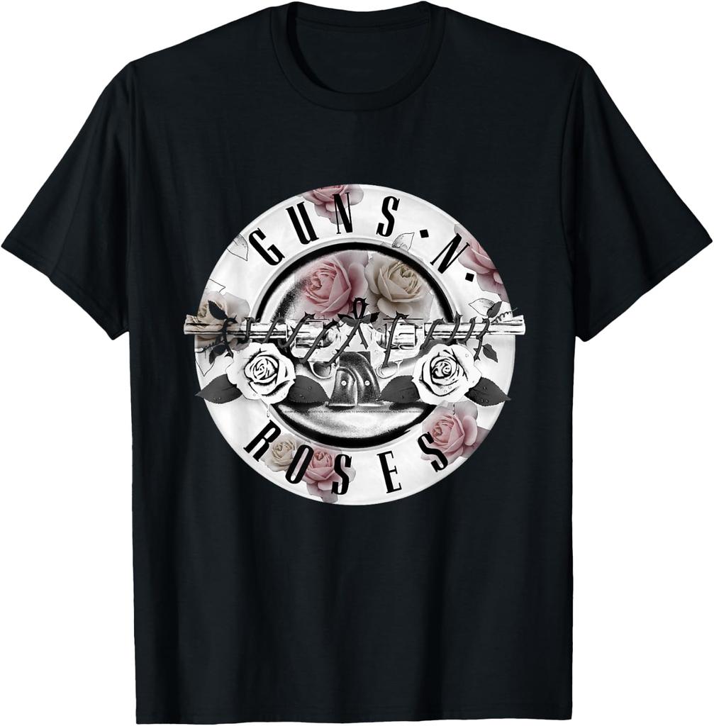 Официальная футболка Guns N' Roses с цветочным пулевым принтом и коротким рукавом