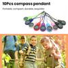 10 шт. Компасы для кемпинга Компактный размер Высокая чувствительность Точное позиционирование Легко читаемый дизайн шнурка Походные компасы для выживания Маленькие компасы