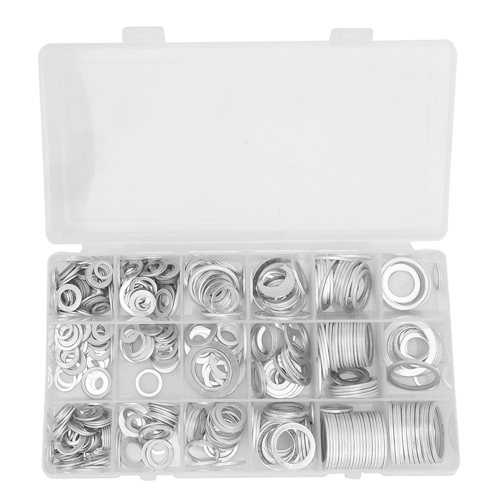 450Pcs Aluminum Washer Set High Temperature Resistance Assortment Industrial Supplies