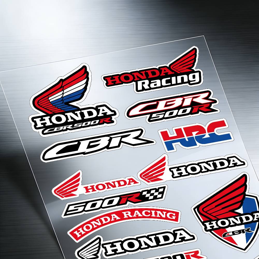 AQU1 FOR HONDA CBR500R Reflective motorcycle stickers, 3M safety warning at night in the dark scooter helmets