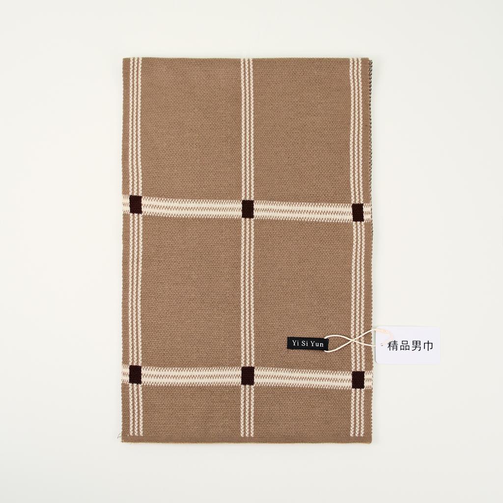 Men's Classic Winter Scarf Cashmere Feel Winter Scarves Long Formal Soft Scarf for Men Casual Scarves Luxuriously Plaid Scarf