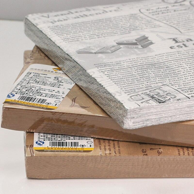 100 шт., упаковочная бумага для пищевых продуктов, английский узор, сэндвич, бургер, картофель фри, жареный олатовый коврик, вощеная бумага, промасленная бумага