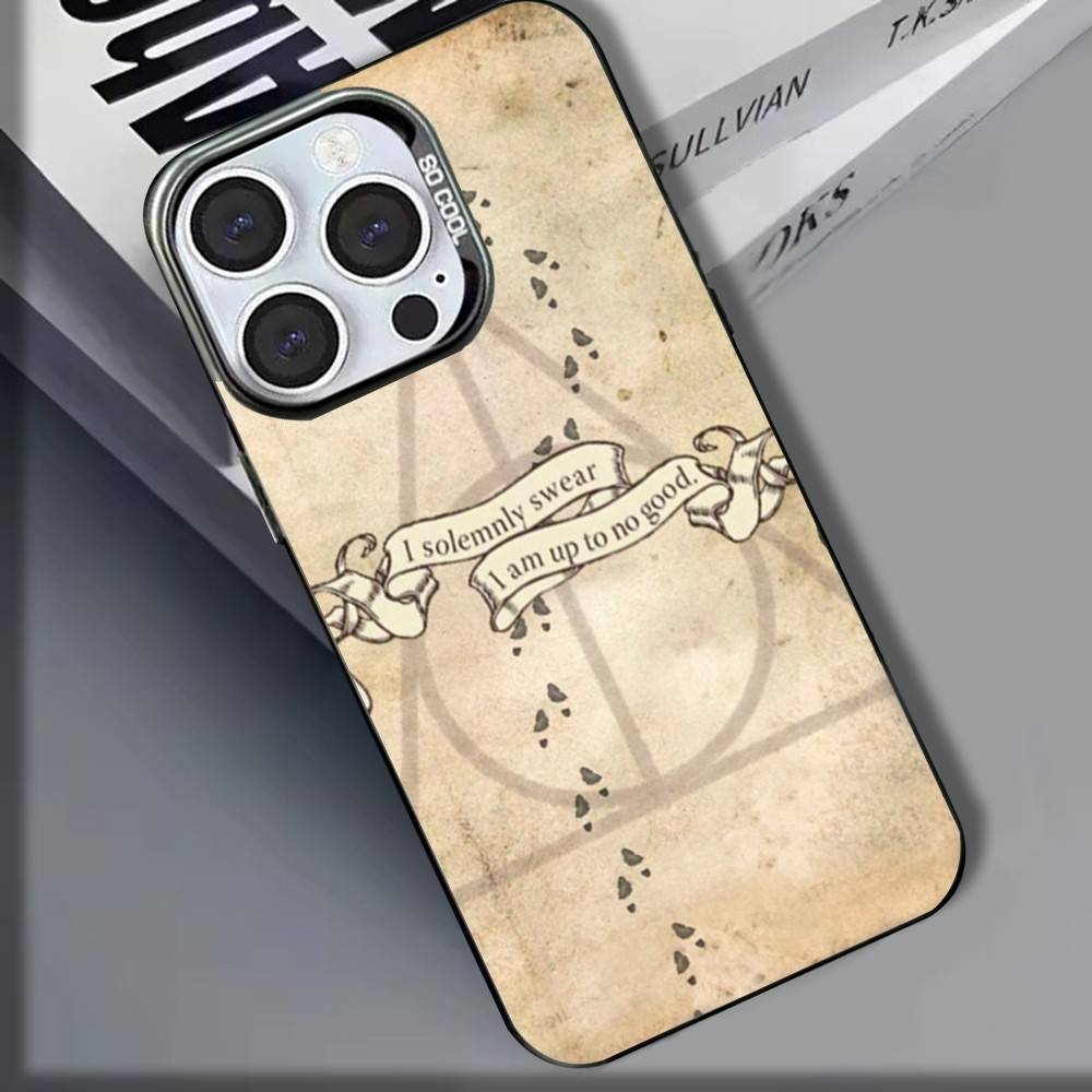 Чехол для телефона «Карта Мародеров» для iPhone 16,15,14,13,12,11,8,7,Pro,Max,Plus,Mini,XS,SE, противоударный, матовый