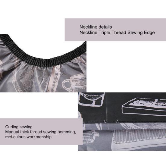 Salon Barber Cape Vintage Breathable Non-Sticky Cape Hair Fabric Professional Dustproof Anti-stick Hair Cutting Salon