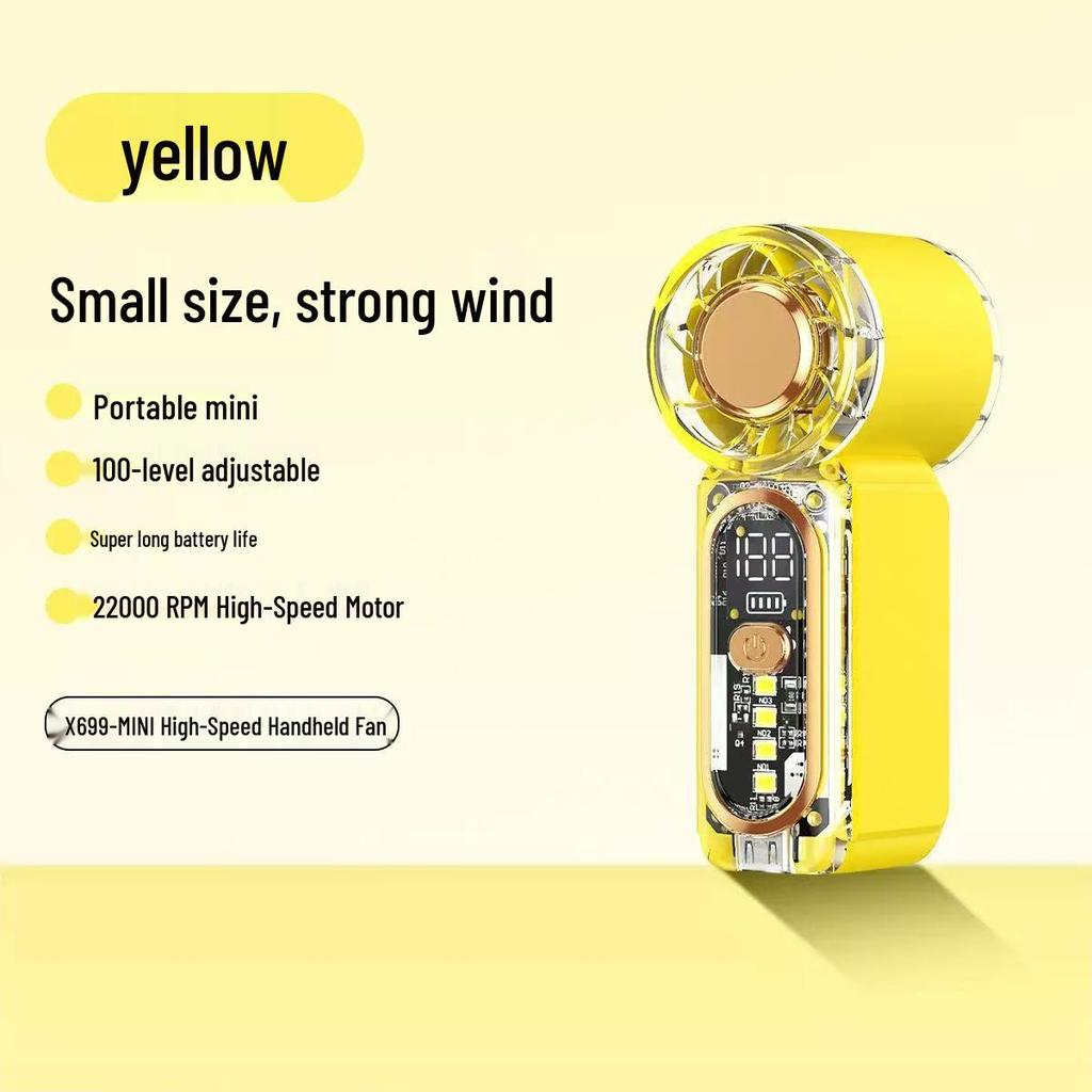 X699 Mini High-Speed Portable Pocket Fan - Rechargeable & Strong Wind