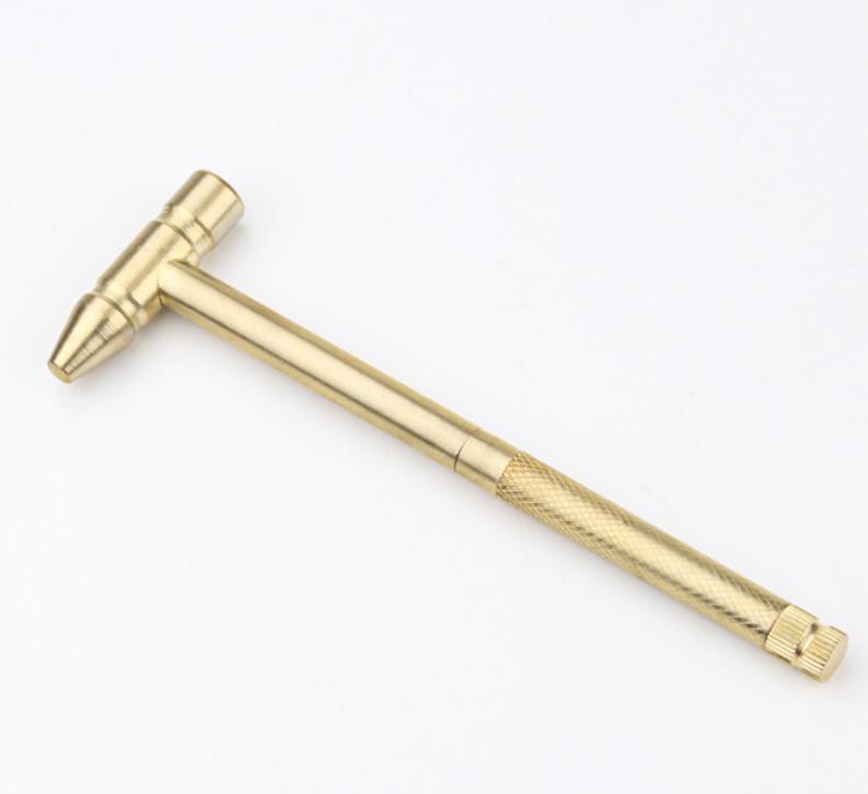 Новый 6 в 1 Микро Мини Многофункциональный Мульти Латунный Молоток 3 Вида Отверток Биты Карманные Инструменты DIY Маленький Круглый Молоток 5 в 1