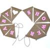 11pcs/ Set Fashionable Jute Triangle Banner Baby Shower English Letter for Party Decoration
