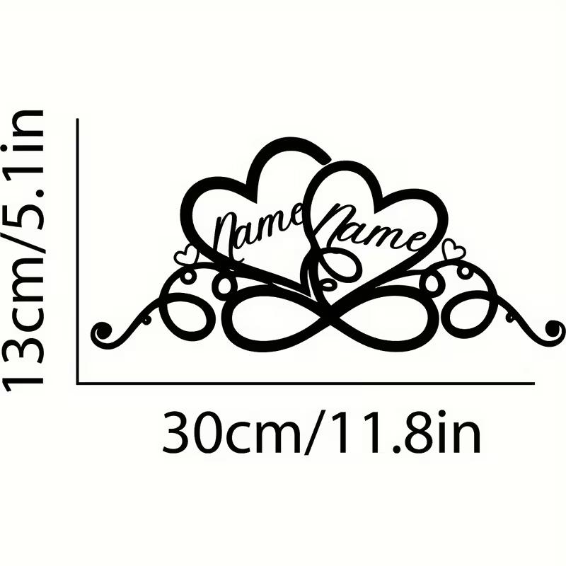 Personalized Wedding Gift for Couple, Metal Heart Sign with Name and Date, Wedding Date Sign,Anniversary Gift,Valentines Day Gif