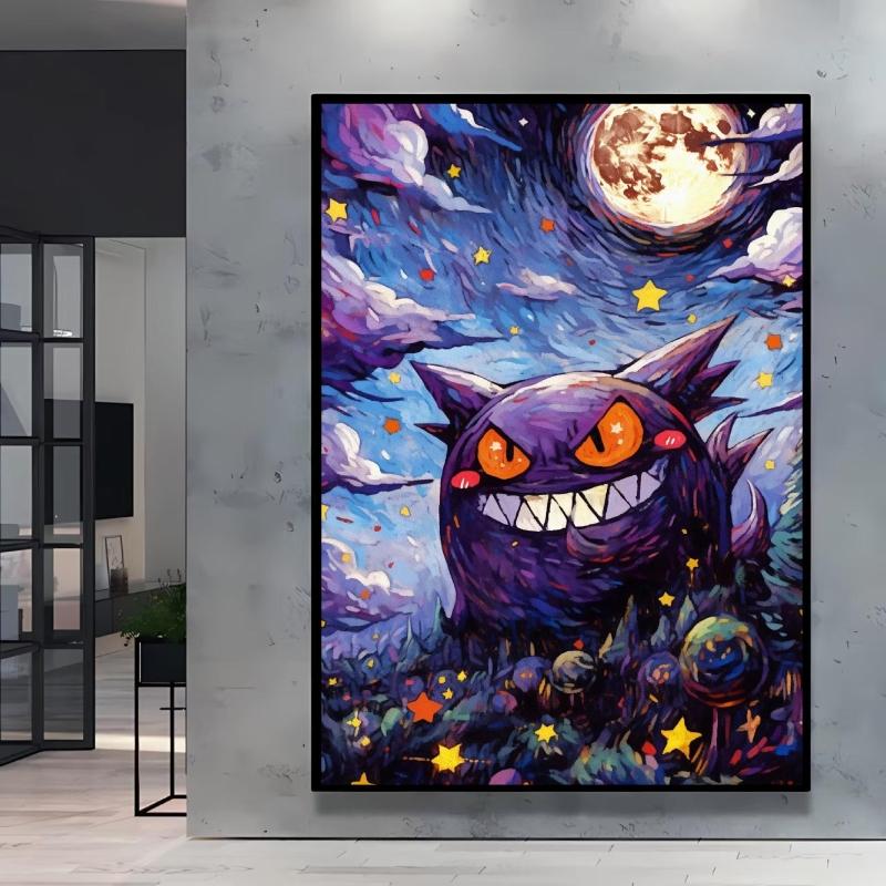 Adorable Pikachu Themed Home Wall Painting Printed on High Quality Canvas It's An Ideal Choice for Collection and Decoration