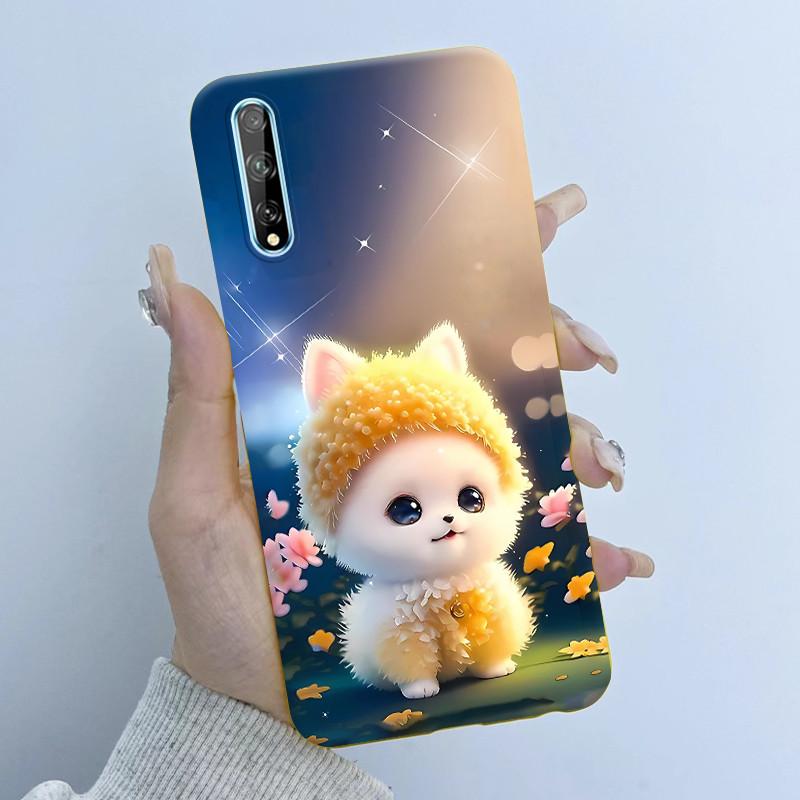 Чехол для телефона Huawei Y8p Дизайн 'Девочка с цветами' Мягкий силикон ТПУ Задняя крышка для Huawei P Smart S Y 8p HuaweiY8p AQM-LX1 Чехлы