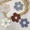 Cute Wool Knitted Flower Jewelry Handmade Diy Six-Petal Flower Accessories Hair Accessories Corsage Clothing Accessories