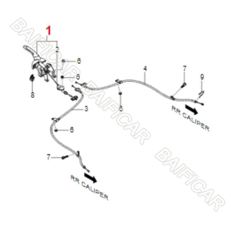 Baificar Brand New Genuine Parking Brake Cable 4901035001 4902035002 For Ssangyong Tivoli