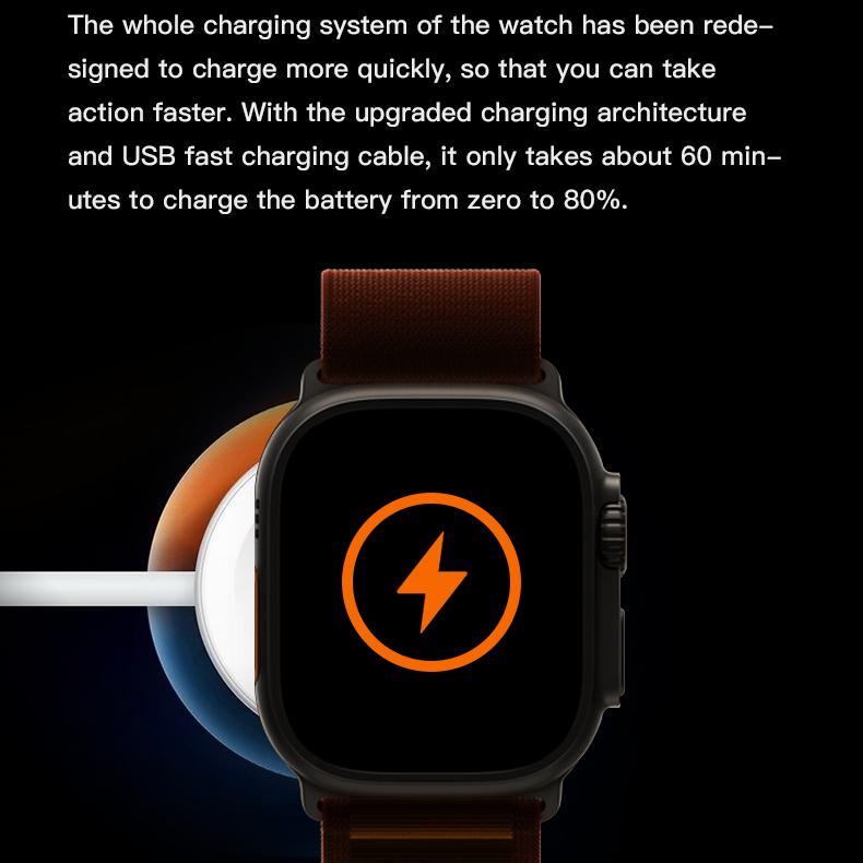 C800 ULTRA 2 Smart Watch Bluetooth Call Siri Weather Wireless Charging Blood Pressure Oxygen Fitness Smartwatch VS T800 Ultra