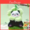 Panda Plush Animal Keyring Pendant With Flower Hat For Bag Decor And Key Chain