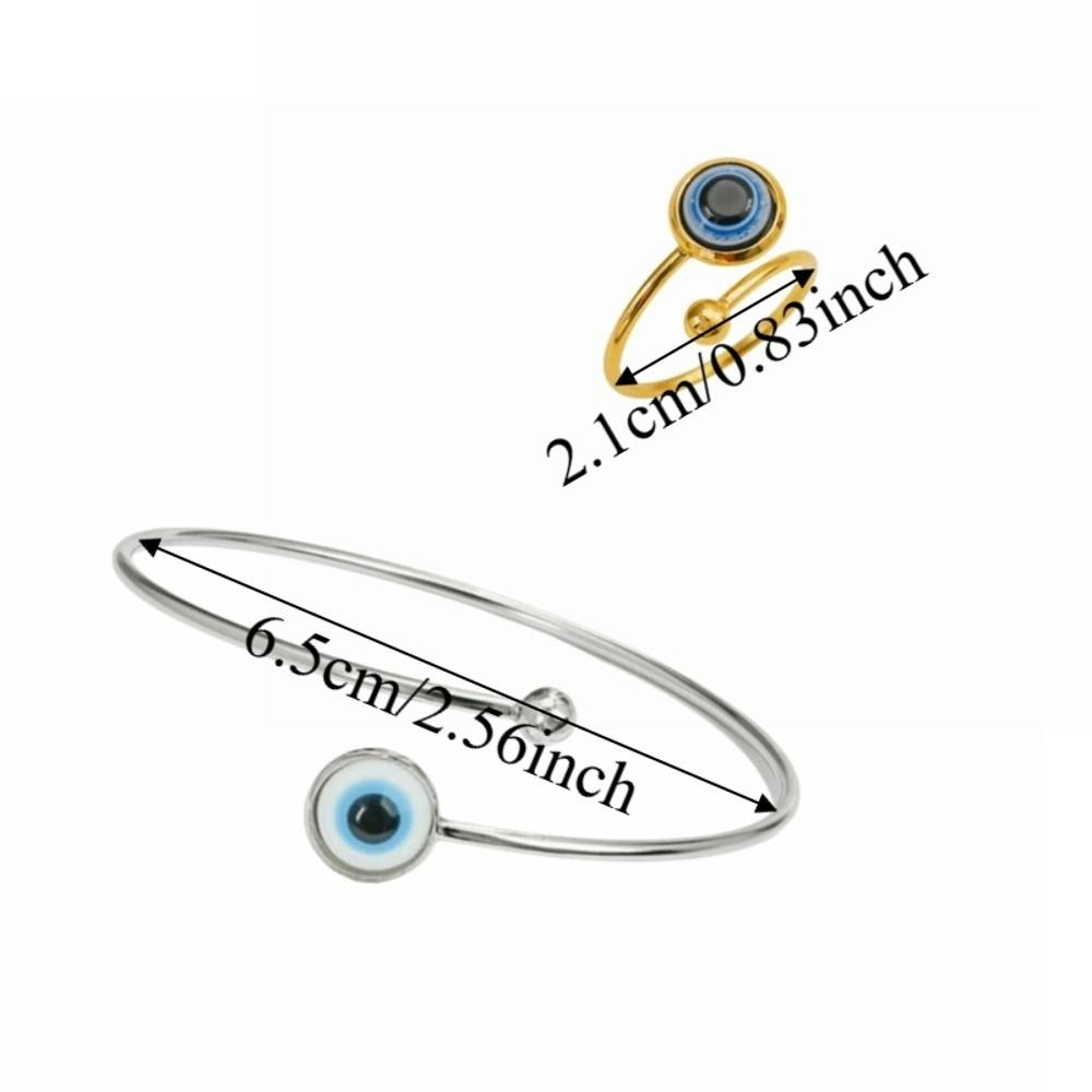 Personalized Demon Eye Bracelet Gothic Blue Eye Ring Adjustable Creative Bangle Special Occasions